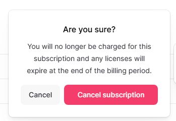 Cancel Subscription Button